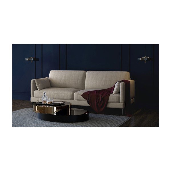 Šviesiai smėlio spalvos trijų vietų sofa Devichy Levie-image-4
