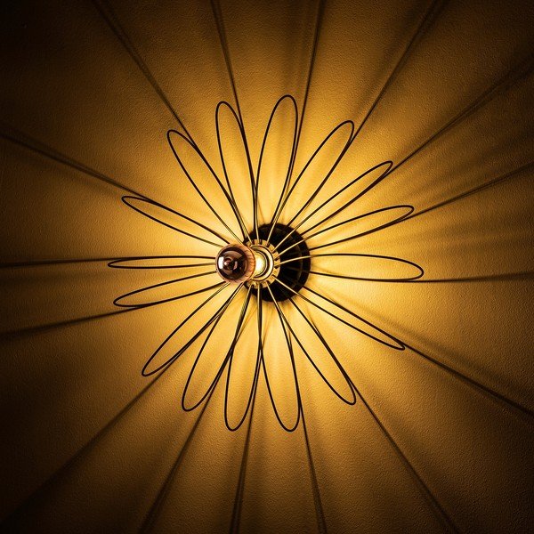 Sieninė lempa juodos spalvos Hemdem – Opviq lights-image-2