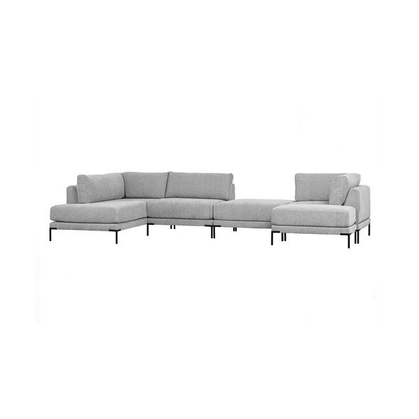 Modulinė sofa šviesiai pilkos spalvos (su kairiuoju kampu) Couple – WOOOD-image-3