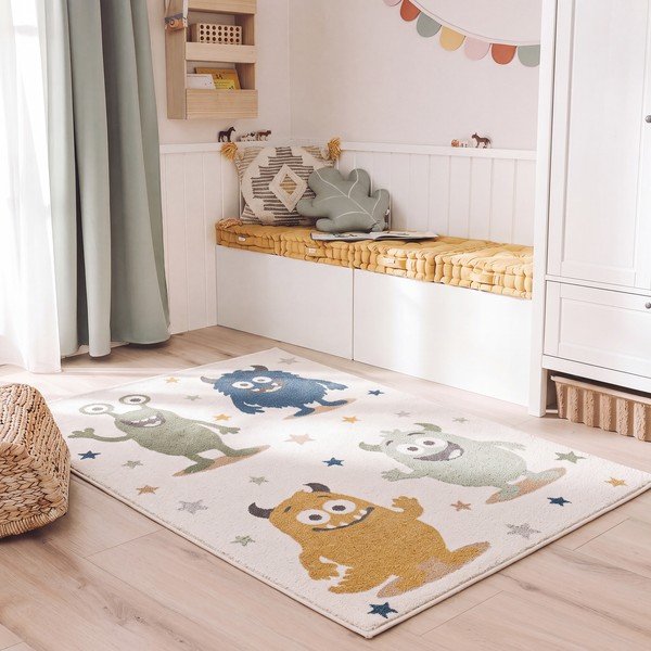 Kreminės spalvos vaikiškas kilimas 120x170 cm Beats – Universal-image-1