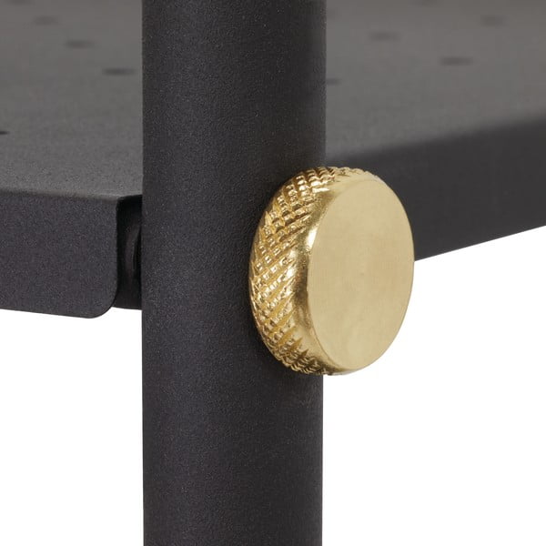Juoda metalinė kabykla su lentynomis Arlo iDesign-image-1