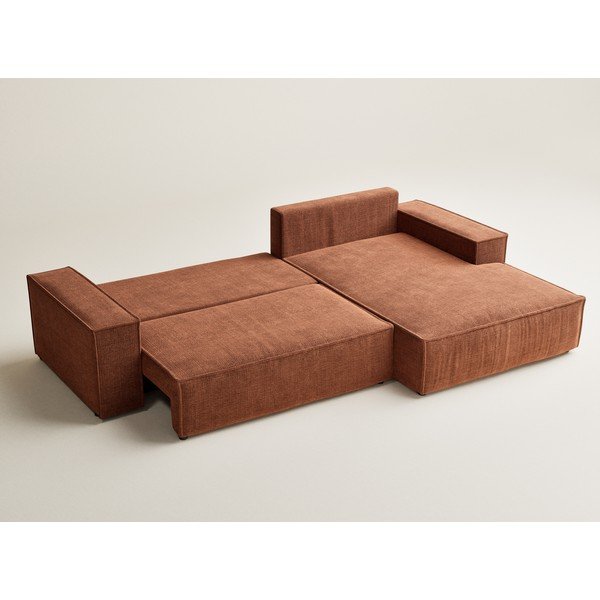 Vario spalvos sulankstoma/su sandėliavimo vieta kampinė sofa iš šenilinio audinio (su dešiniuoju kampu/su gultu) Maze – Maison de Rêve-image-4