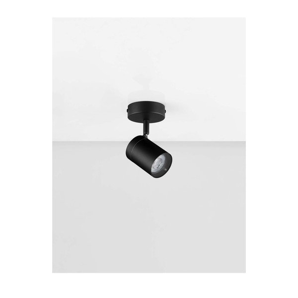 Matinės juodos spalvos iš metalo taškinis šviestuvas su sulankstoma konstrukcija 12x8 cm Alma – Nova Luce-image-2