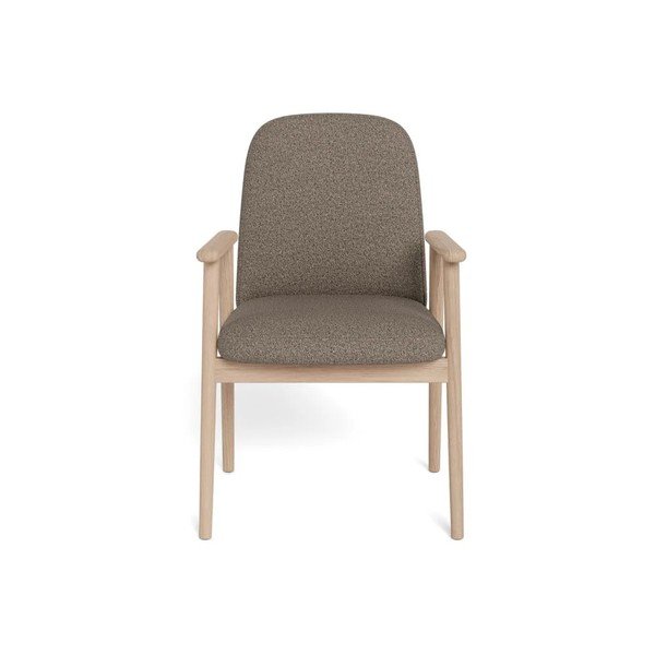 Taupe spalvos iš audinio valgomojo kėdės su porankiais 2 vnt. Calvin – Actona-image-3