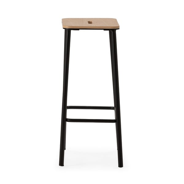 Juodos spalvos baro kėdžių komplektas 2 vnt. (sėdynės aukštis 65 cm) Abba – Marckeric-image-2