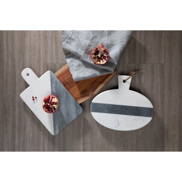 Premier Housewares Paddle balto ir pilko marmuro serviravimo lenta-image-1