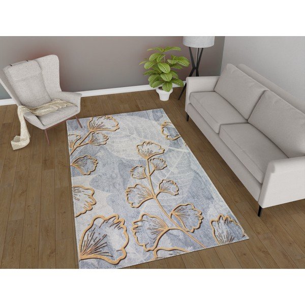 Skalbiamas kilimas pilkos spalvos/auksinės spalvos 120x180 cm Dainty – Vitaus-image-1