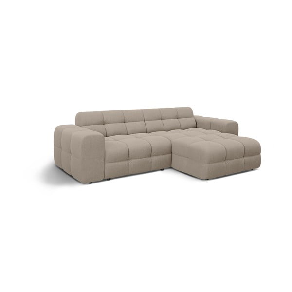 Rudos spalvos kampinė sofa (su dešiniuoju kampu/su gultu) Kendal – Micadoni -image-3