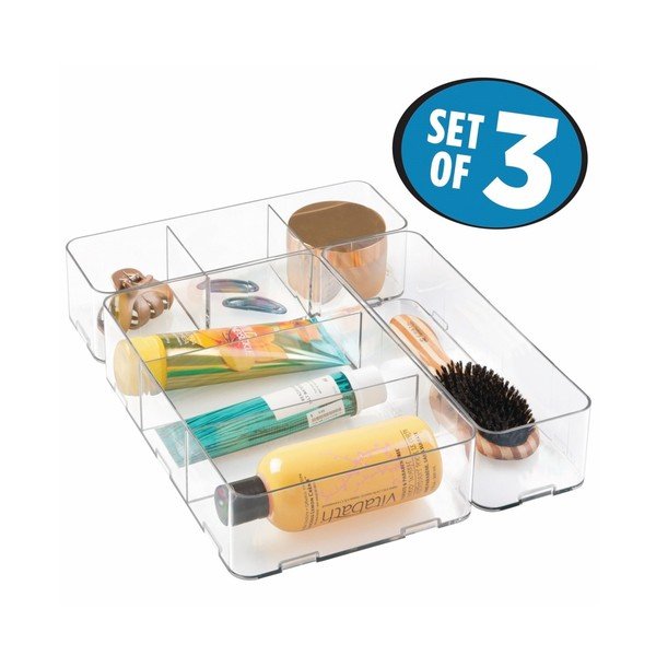 3 "InterDesign Clarity" tarpusavyje sujungiamų organizatorių rinkinys-image-3