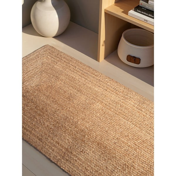 Apverčiamas/rankų darbo natūralios spalvos iš džiuto kilimas 80x200 cm Juno – Hanse Home-image-3