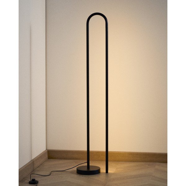 Juodos spalvos pastatomas šviestuvas LED (aukštis 120 cm) Bow – Kave Home-image-1