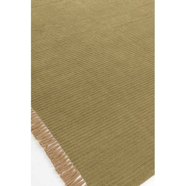 Rankų darbo žalios spalvos iš medvilnės mišinio kilimas 200x300 cm Channa – Jotex-image-4