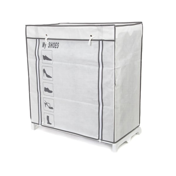 Juodai baltas tekstilinis batų stovas Compactor Shoes, 25 skyriai-image-3