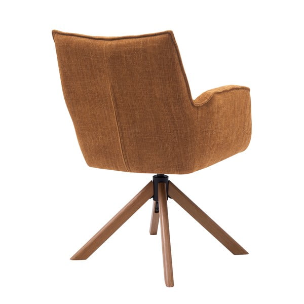 Oranžinės spalvos iš audinio valgomojo kėdžių komplektas 2 vnt. Marilla – Unique Furniture-image-4