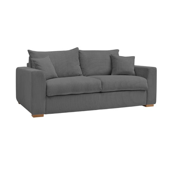 Iš kordinio velveto sulankstoma sofa pilkos spalvos 225 cm Augustin – Bobochic Paris-image-3