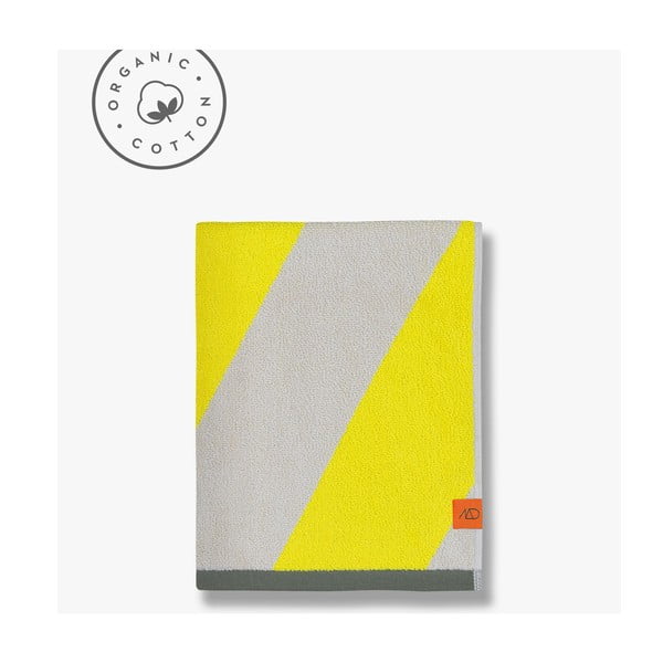 Iš frote audinio iš organiškos medvilnės vonios rankšluostis geltonos spalvos 70x133 cm Diagonal – Mette Ditmer Denmark-image-4