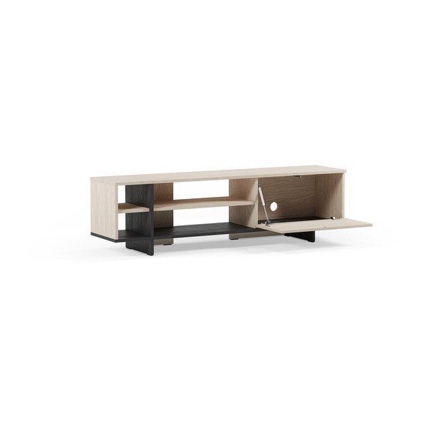 Juodos spalvos TV spintelė 160x44x36 cm Cequoia – Marckeric-image-2