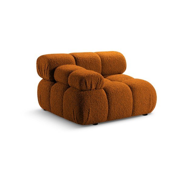 Iš boucle modulinė sofos dalis oranžinės spalvos (su kairiuoju kampu) Bellis – Micadoni Home-image-4