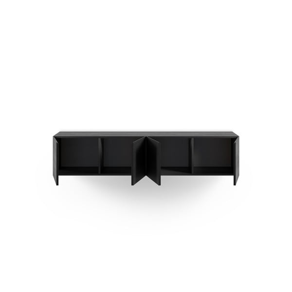 Juodos spalvos TV spintelė 180x38x35 cm Daroca – Marckeric-image-2