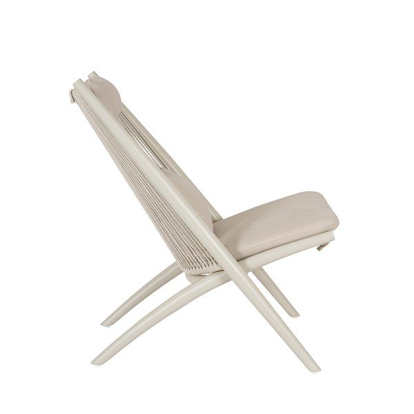 Smėlio spalvos metalinis sodo krėslas Aloha – Bizzotto-image-3