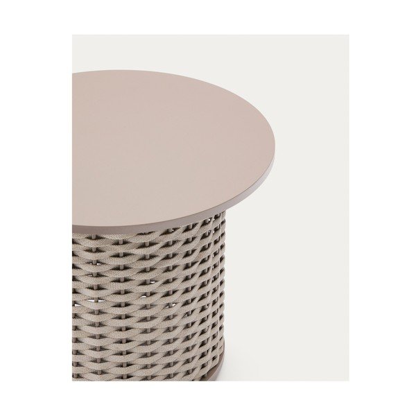 Iš metalo apvalios formos sodo šoninis staliukas ø 50 cm Sedalis – Kave Home-image-4
