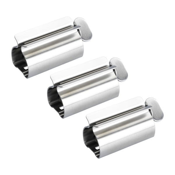 Iš metalo dantų pastos tūbelės spaustukas 3 vnt. – Maximex