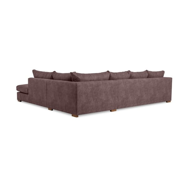 Iš dirbtinės odos kampinė sofa tamsiai rudos spalvos (su dešiniuoju kampu) Hamburg – Scandic-image-3