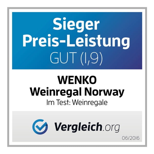 Riešutmedžio vyno lentyna 12 vyno butelių Wenko Norway-image-1