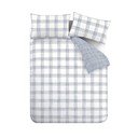 Baltos spalvos/mėlynos spalvos iš medvilnės dvigulė patalynė 200x200 cm Marlow Check – Bianca