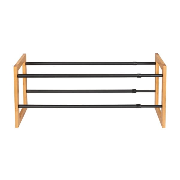 Iš metalo teleskopinė batų lentyna juodos spalvos/natūralios spalvos Ecori – Wenko-image-3