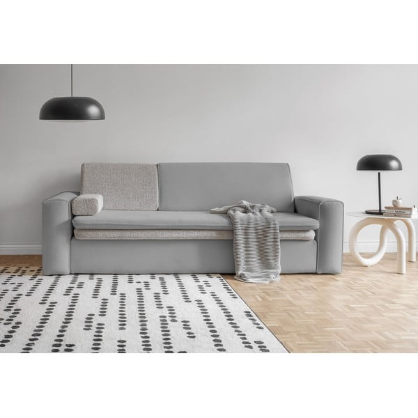 Sulankstoma sofa šviesiai pilkos spalvos 237 cm Wilson – Miuform-image-1