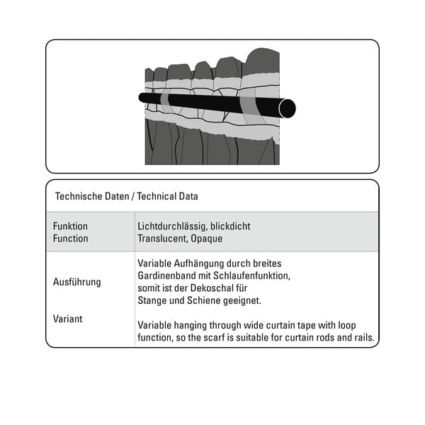 Pilkos spalvos/smėlio spalvos iš lino mišinio užuolaida 140x245 cm List – Sehlbach-image-3