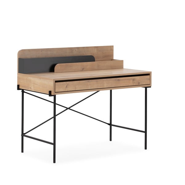 Iš ąžuolo masyvo paslepiamas rašomasis stalas 60x113 cm Lila – Marckeric-image-3