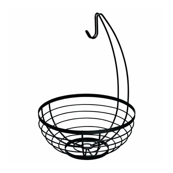 Juodas vaisių krepšelis su kabliuku iDesign Austin, ø 27,31 cm-image-2