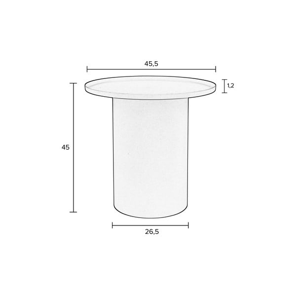 Iš metalo apvalios formos šoninis stalas ø 45,5 cm Sverre – White Label-image-2