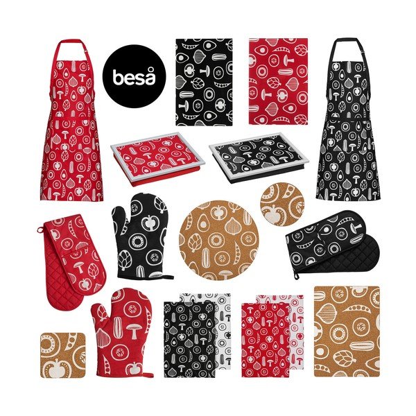 Virtuvės rankšluosčiai iš medvilnės 2 vnt. 40x60 cm Besa – Premier Housewares-image-2
