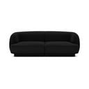 Juodos spalvos aksominė sofa 184 cm Miley - Micadoni Home