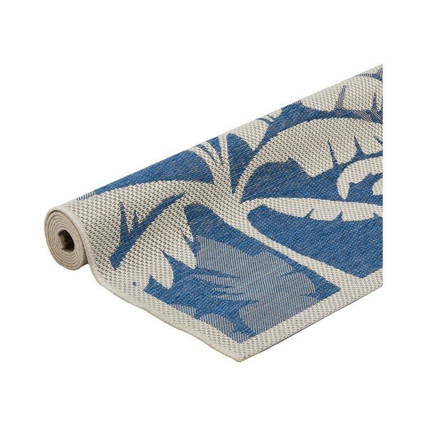 Mėlynai pilkas lauko kilimas Floorita Palms, 160 x 230 cm-image-2