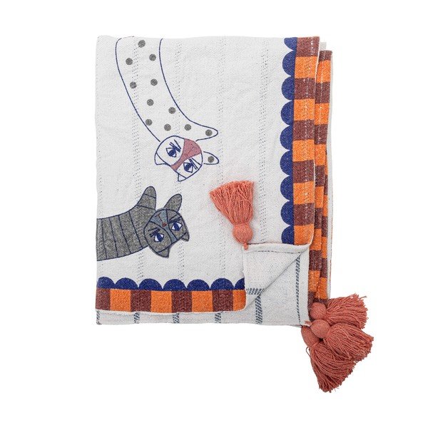 Iš medvilnės mišinio antklodė ir pledas 130x155 cm Missy – Bloomingville