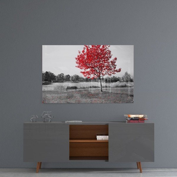 Paveikslas ant stiklo Insigne Red Tree-image-1