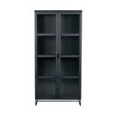 Juoda vitrina iš ąžuolo medienos 95x195 cm Everett - Rowico
