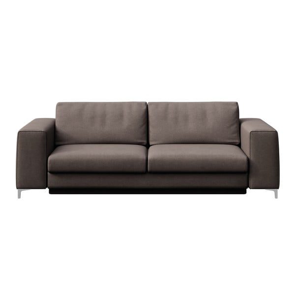 Taupe spalvos iš velveto sulankstoma sofa 256 cm Rene – Rodier