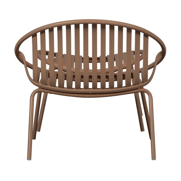 Rožinės spalvos plastikinis sodo fotelis su kėdute Bruce – WOOOD-image-3