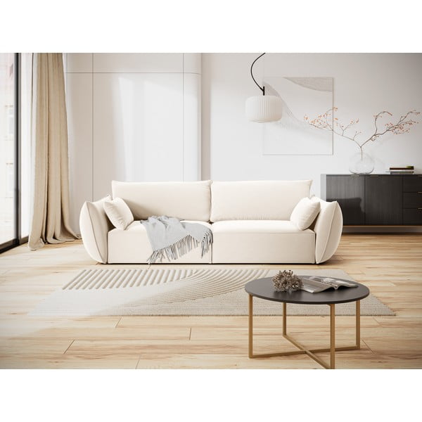 Smėlio spalvos iš velveto sofa 208 cm Vanda – Mazzini Sofas-image-1