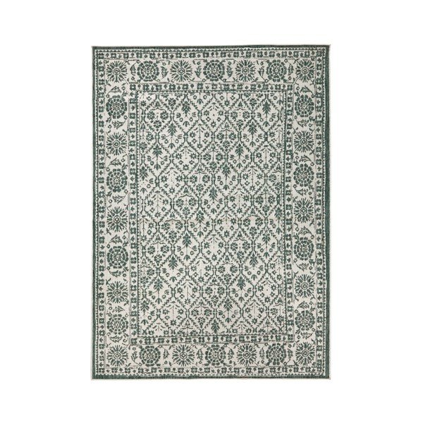 Pilkos ir žalios spalvos raštuotas dvipusis kilimas Bougari Curacao, 200 x 290 cm