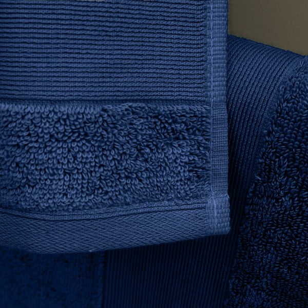 Tamsiai mėlynos spalvos iš frote audinio iš medvilnės rankšluostis 50x85 cm Anti-Bacterial – Catherine Lansfield-image-2