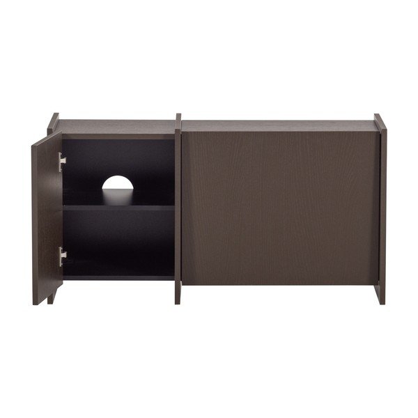 Tamsiai rudos spalvos TV spintelė iš uosio 102x53x44 cm Brock – WOOOD-image-4