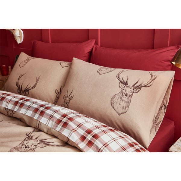 Smėlio spalvos patalynė Catherine Lansfield Stag, 200 x 200 cm-image-1