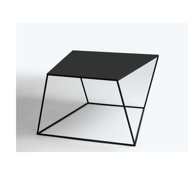 Juodas kavos staliukas Custom Form Zak, 80 x 80 cm