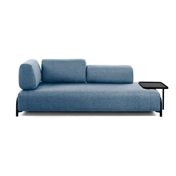 Mėlyna sofa su integruotu padėklu Kave Home Compo-image-2